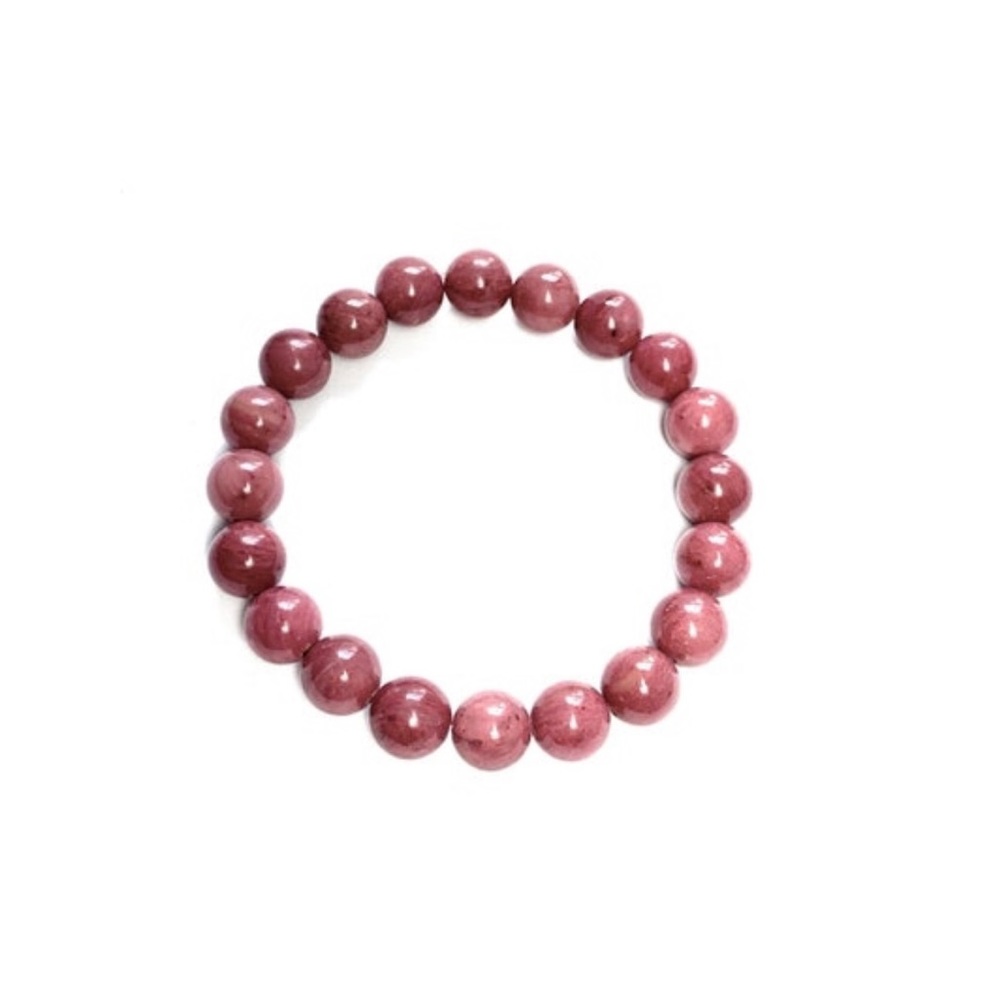 8mm AAA Rhodochrosite Gemstone Bead Stretch Bracelet